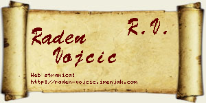 Raden Vojčić vizit kartica